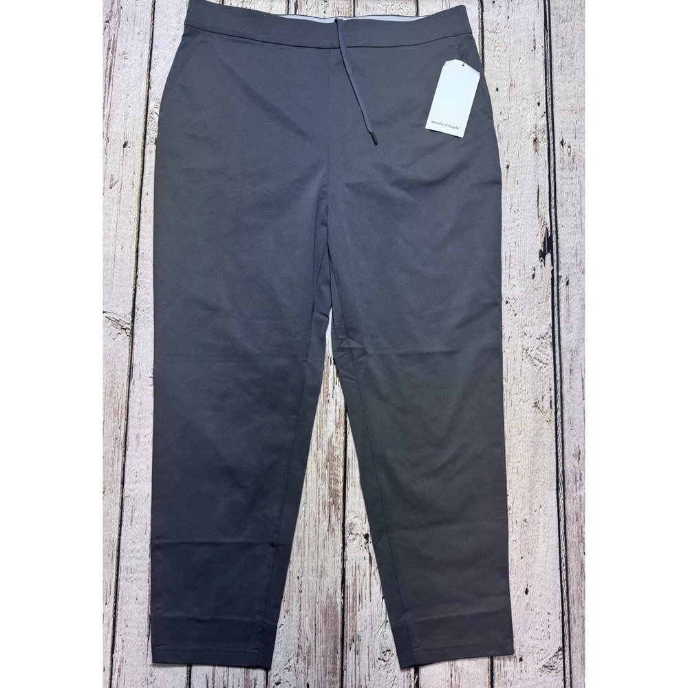Ministry of Supply Pants Kinetic Pull On Tapered Dark Gray Women's 16 NWT